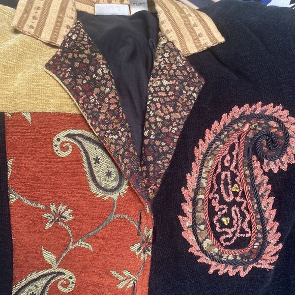 Analogy Boho Retro Embroidered Jacket Size Large - Picture 7 of 10
